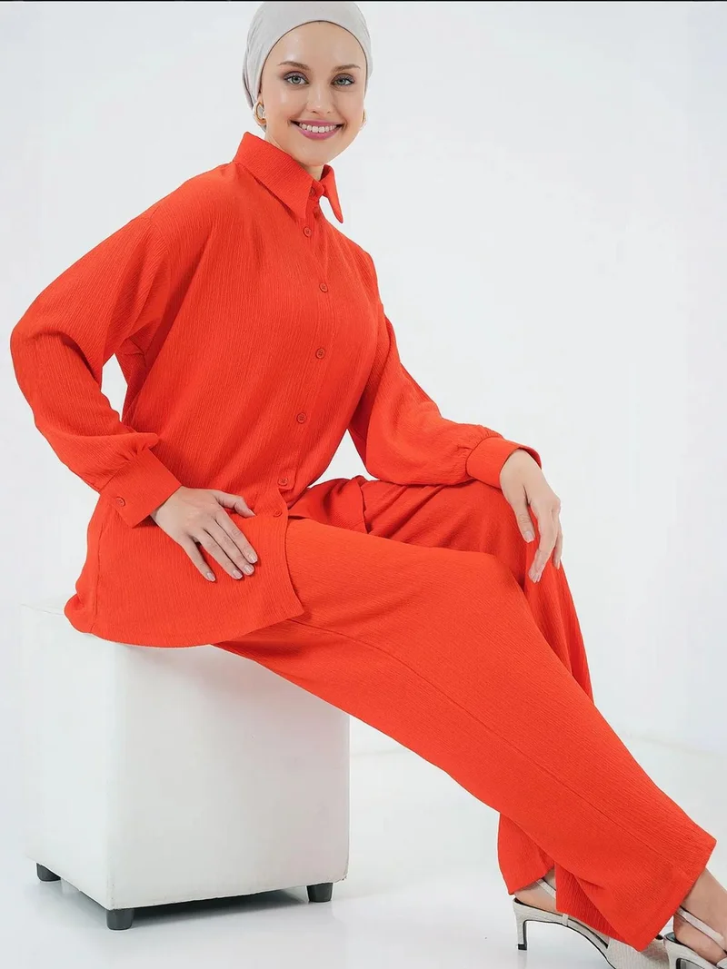 BDART Oversized Shirt & Pants Two-Piece Coord Set