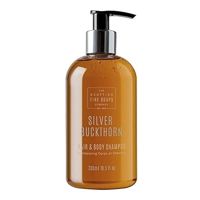 Scottish Fine Soaps Scottish Soaps Silver Buckthorn Hair & Body Shampoo 300ml Pump Bottle by Scottish Fine Soaps - Image 1