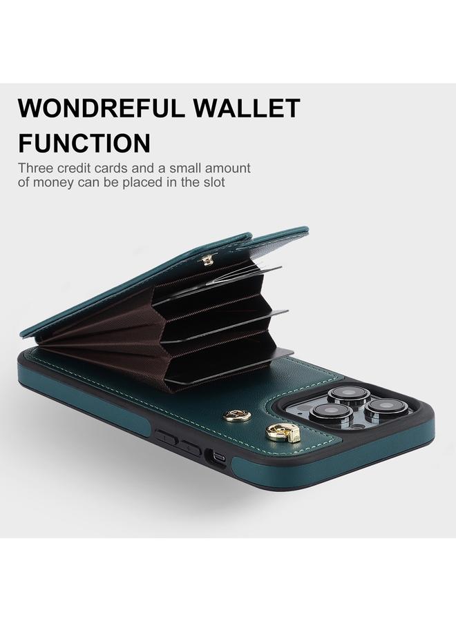 زبون حافظة هاتف iPhone 11 YM005 بملمس الجلد وحقيبة بطاقات مع حبل طويل - Image 3