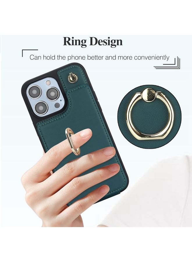 زبون حافظة هاتف iPhone 11 YM005 بملمس الجلد وحقيبة بطاقات مع حبل طويل - Image 4