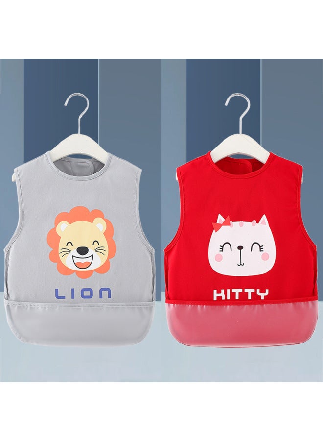 Baby Summer Protective Clothing, Kidsren's Sleeveless Smock, Eating A, Baby Reverse Wear Bib, Waterproof, Anti-dirty, Fashionable Outer Wear