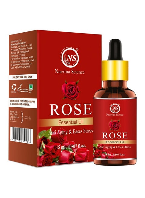 Rose Essential Oil For Skin Glow And Aromatheraphy (15Ml)