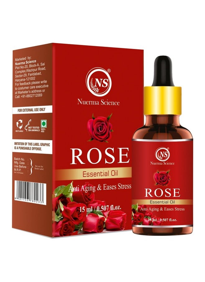 Nuerma Science Rose Essential Oil For Skin Glow And Aromatheraphy (15Ml)  - Image 1
