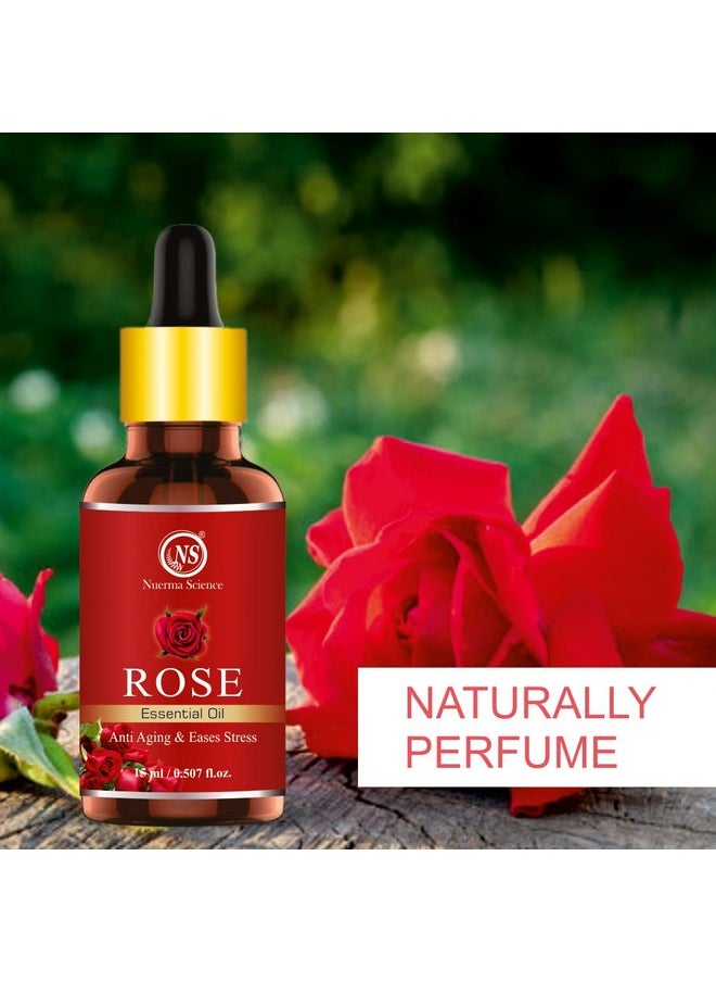 Nuerma Science Rose Essential Oil For Skin Glow And Aromatheraphy (15Ml)  - Image 3