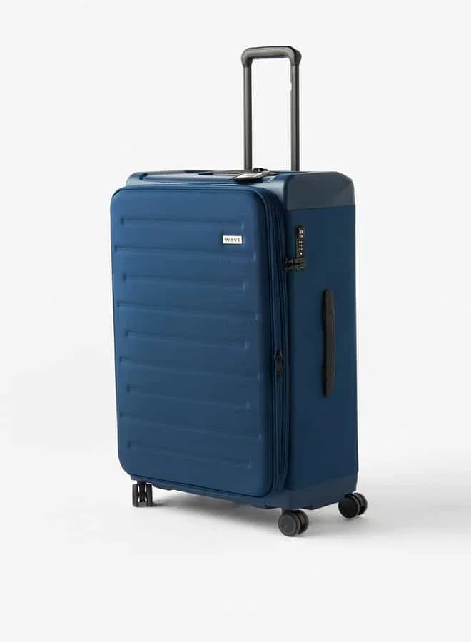 وايف Men Textured Softcase Luggage Trolley Bag with Retractable Handle