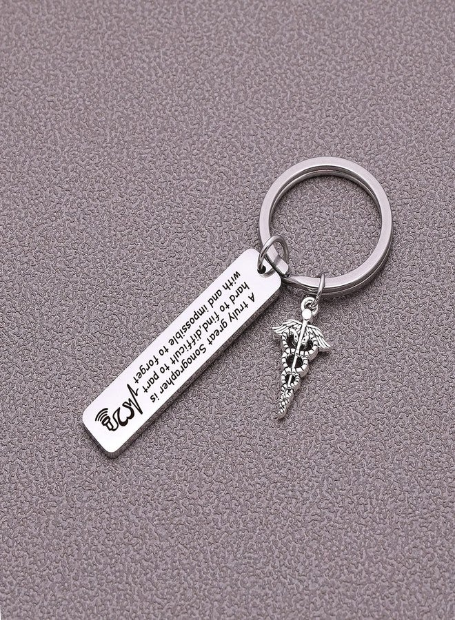 Nothers ASANHAO Sonographer Jewelry Radiographer Keychain X-Ray Technician Gift Radiologic Tech Gift Radiology Technologist Jewelry Ultrasound tech Keychain (Sonographer Keychain) - Image 2
