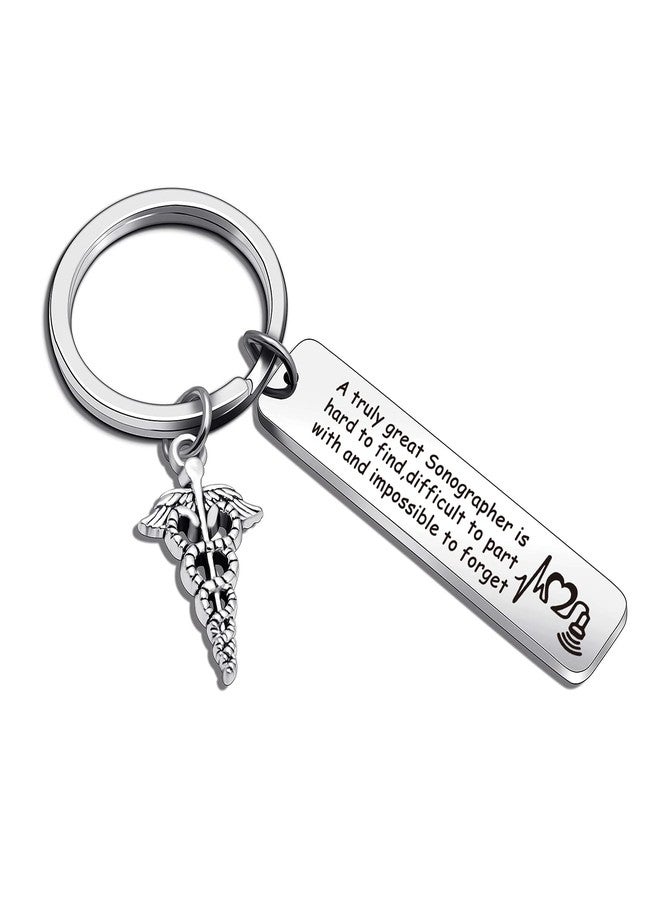 Nothers ASANHAO Sonographer Jewelry Radiographer Keychain X-Ray Technician Gift Radiologic Tech Gift Radiology Technologist Jewelry Ultrasound tech Keychain (Sonographer Keychain) - Image 1