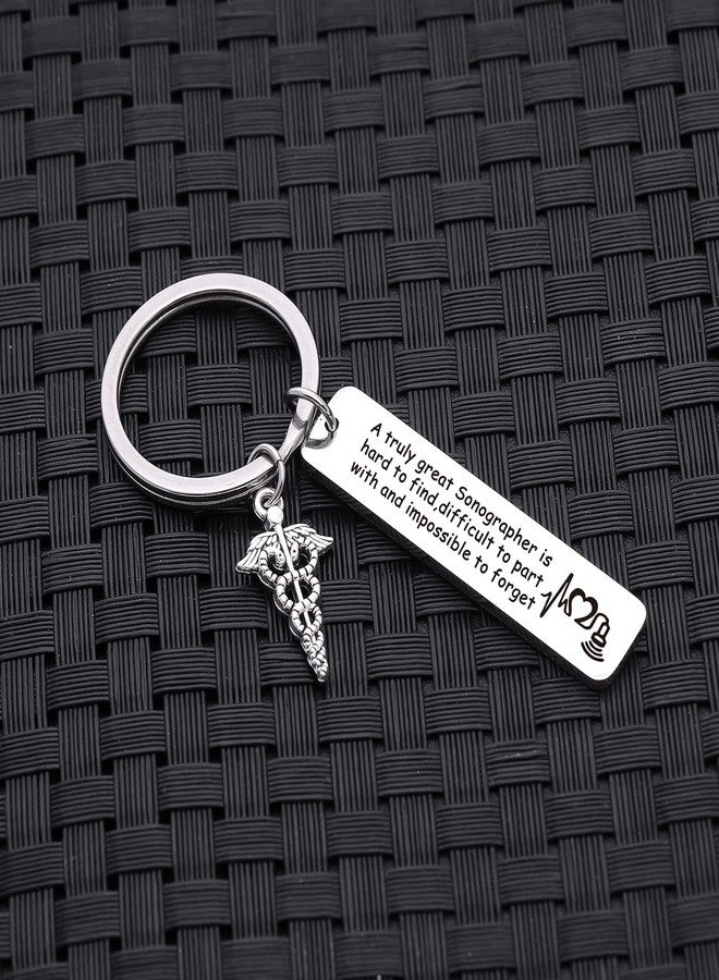 Nothers ASANHAO Sonographer Jewelry Radiographer Keychain X-Ray Technician Gift Radiologic Tech Gift Radiology Technologist Jewelry Ultrasound tech Keychain (Sonographer Keychain) - Image 3