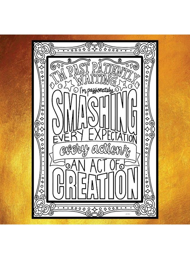 Coloring Broadway Hamilton ; “Rise Up” Collection ; Coloring Pages By Coloring Broadway ; Hand Drawn Illustrations Printed On Matte Card Stock (8.5" X 11") Set Of 4 Individual Pages - Image 3