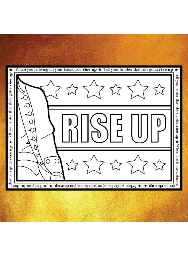 Coloring Broadway Hamilton ; “Rise Up” Collection ; Coloring Pages By Coloring Broadway ; Hand Drawn Illustrations Printed On Matte Card Stock (8.5" X 11") Set Of 4 Individual Pages - Image 4