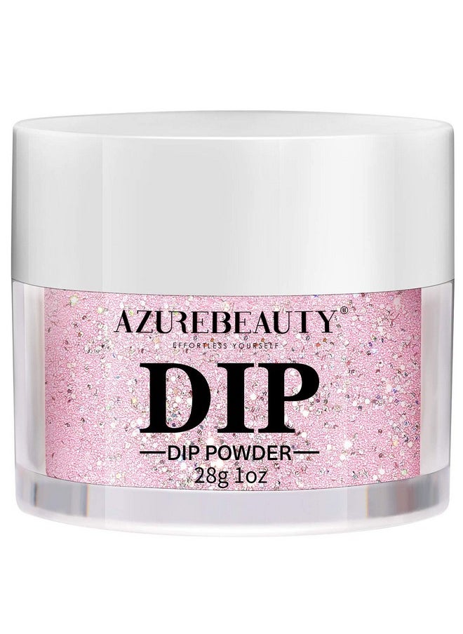 AZUREBEAUTY Nail Dip Powder Pink Glitter Color Dipping Powder French Nail Art Starter Manicure Salon Diy At Home Odorfree And Longlasting No Needed Nail Lamp Curing 1 Oz  - Image 1