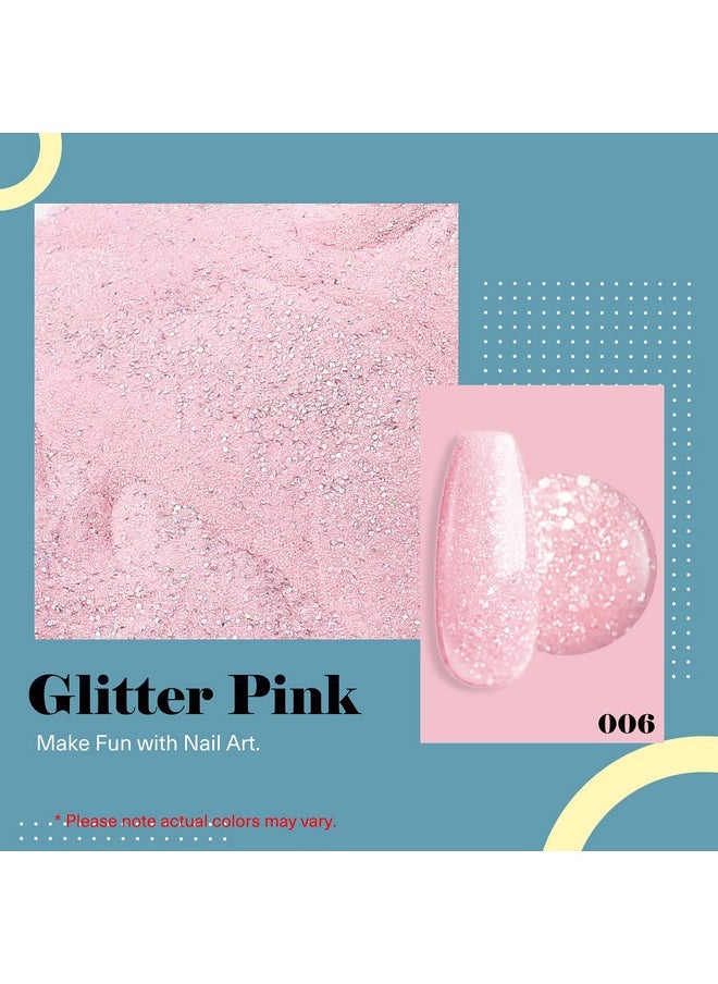 AZUREBEAUTY Nail Dip Powder Pink Glitter Color Dipping Powder French Nail Art Starter Manicure Salon Diy At Home Odorfree And Longlasting No Needed Nail Lamp Curing 1 Oz  - Image 3