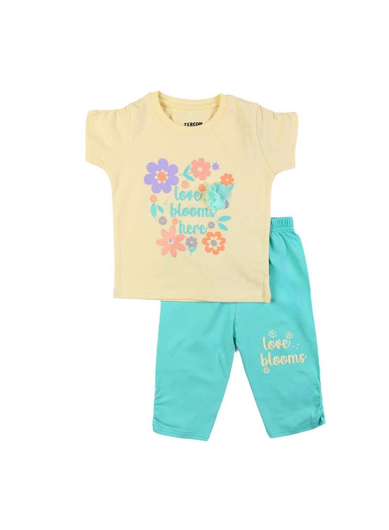 Zercon Summer Pajama Set for Girls 7321 - Image 1