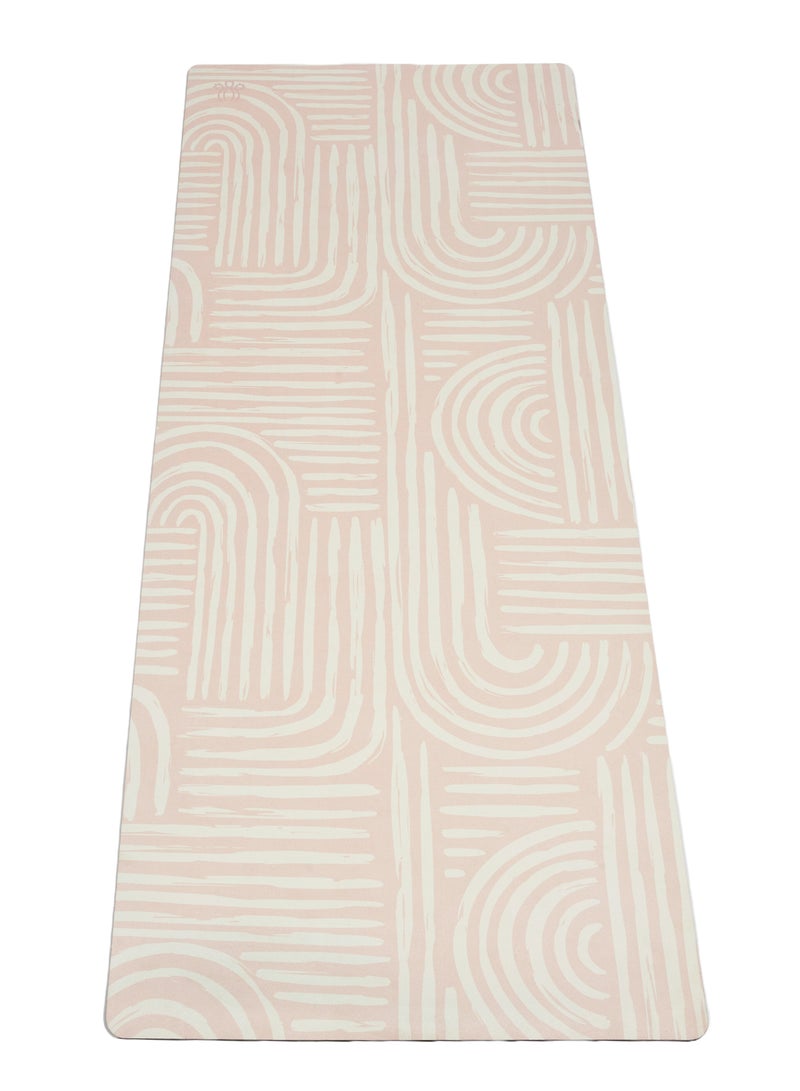 Prickly Pear Prickly Pear Beige Rollable 4mm Non-Slip Yoga Mat with Carry Strap/Stretching Tool - Premium Exercise Mat  - Image 1