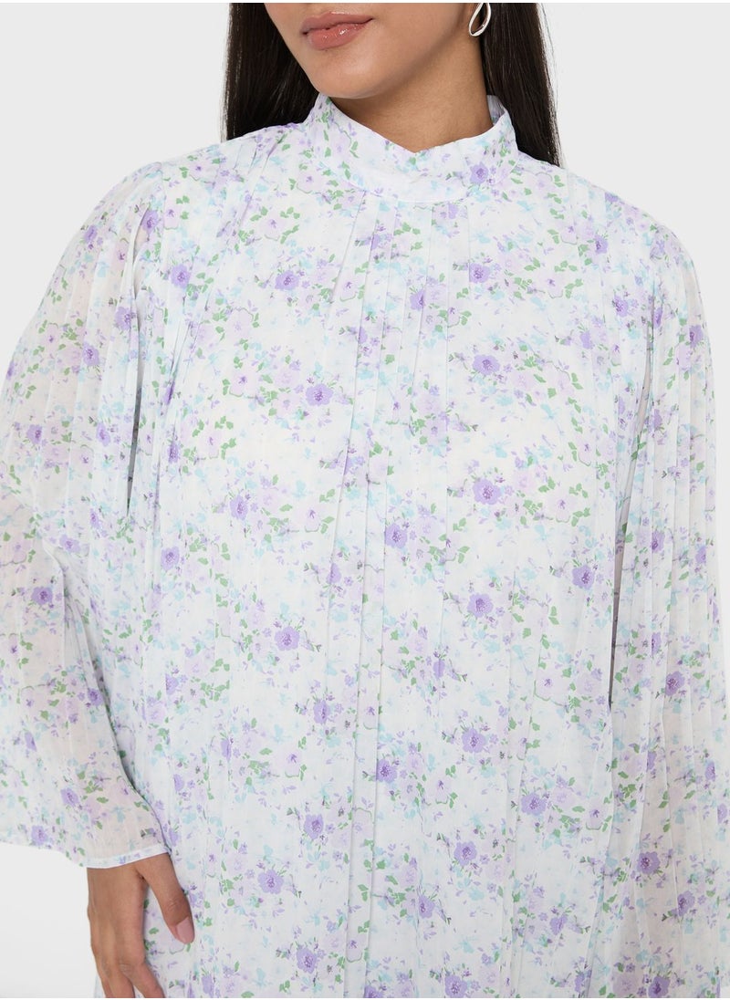 Khizana - Printed Longline Top - Image 1