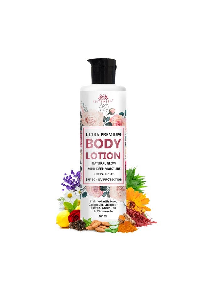 INTIMIFY Ultra Premium Body Lotion With SPF 50 | Skin Brightening Lotion For Winter and Summer | For Women & Men 200 ml - Image 1