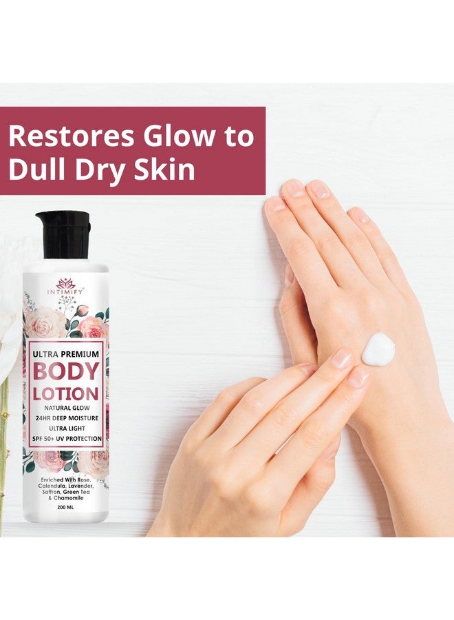 INTIMIFY Ultra Premium Body Lotion With SPF 50 | Skin Brightening Lotion For Winter and Summer | For Women & Men 200 ml - Image 4