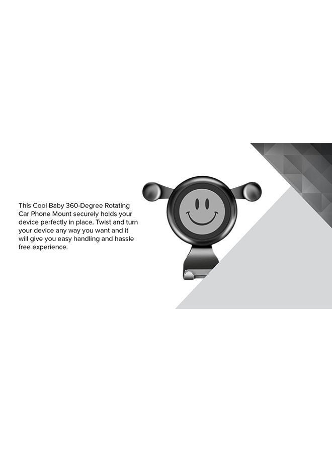 NIBEMINENT 360-Degree Rotating Car Phone Mount Black/Grey  - Image 3