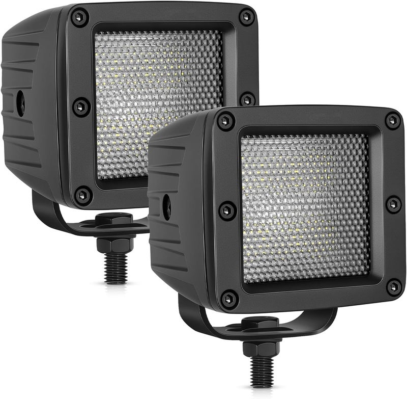 OFFROADTOWN LED Cubes, 3 Inch 80W CREE LED Pods Camper Lights Backup Reverse Work Light for for Trucks RV UTV SUV ATV Pickup Boat - 2Pcs Diffuse Beam - Image 1