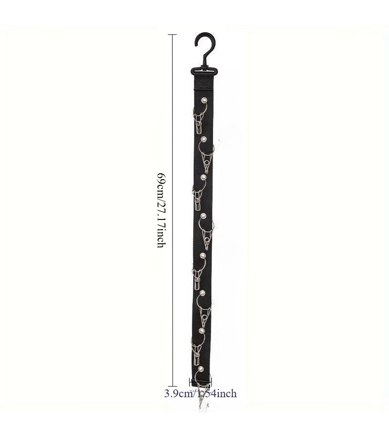 Wall Mounted Hat Storage Rack With 8 Clips Multi Functional For Home Closet - Image 5