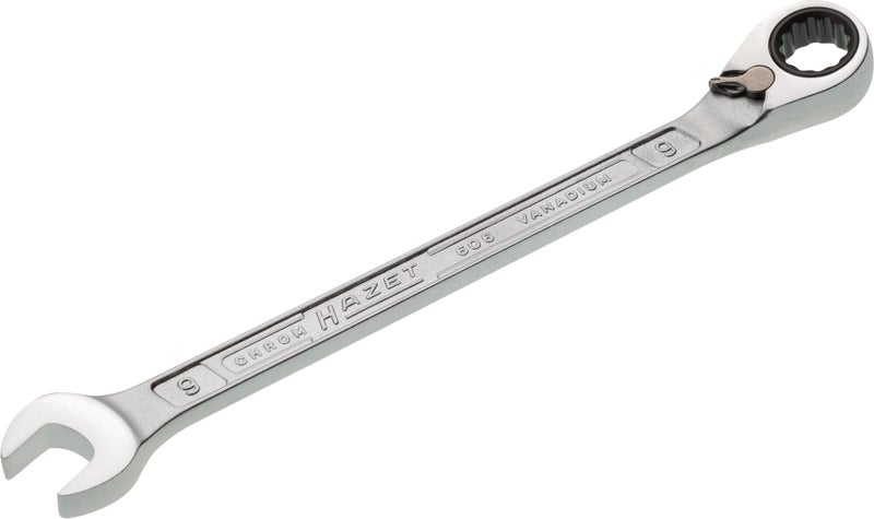Hazet 606N/12 12-Point Profile Ratcheting Combination Wrench Set - Chrome-Plated - Image 3