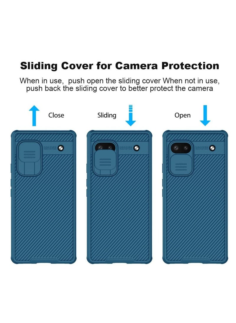 Case for Pixel 6A with Slide Camera Cover, TPU and Silicone Case for Google Pixel 6A Phone 5G Case 6.1''