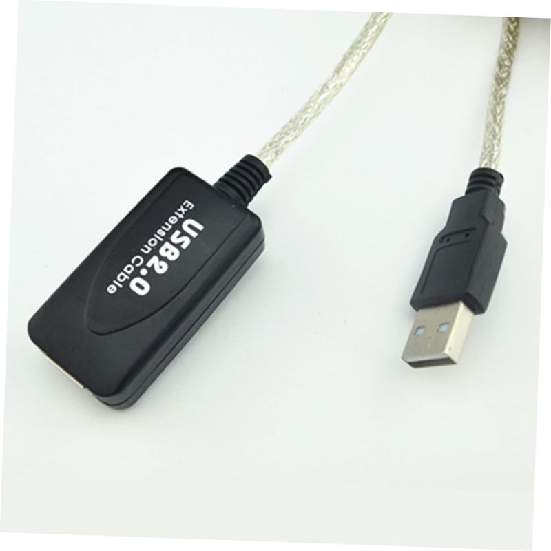 كابل تمديد USB 2.0 من أنجويلي بطول 5 أمتار، ذكر إلى أنثى، مع مكرر USB للطابعات والأجهزة الرقمية، لون أبيض - Image 4