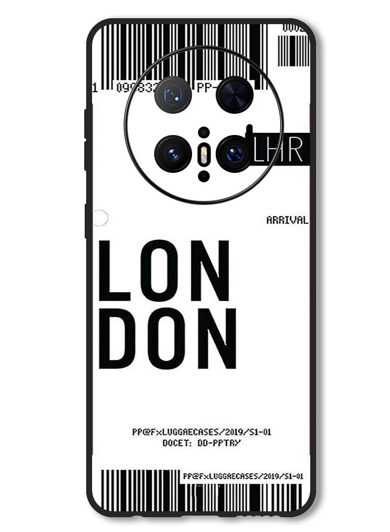 Theodor Case Compatible with Huawei Mate 70 Pro/ 70 Pro + Protection Shockproof Bumper Cover London boarding pass - Image 1