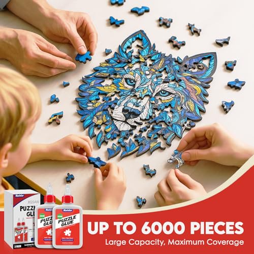 Nariolar Wooden Jigsaw Puzzle Glue Ideal for 200030006000 Piece Cardboard and Wooden Puzzles 2x4 fl oz 2x120mL - Image 5