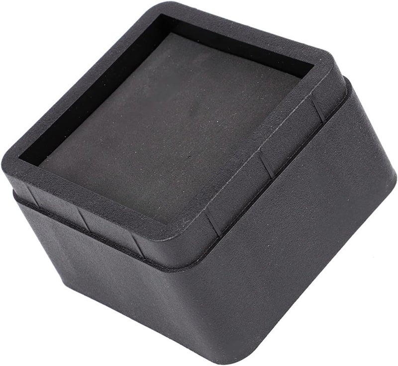 Bed Risers Durable Stackable Black Square 2" Legs Floor Protectors for Bedroom Storage 4PCS for Furniture & Sofa - Image 5