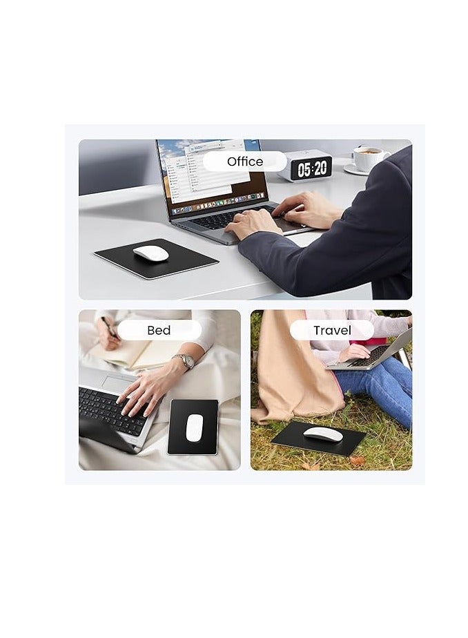 HONKID Metal Aluminum Mouse Pad – Thin Hard Double-Sided Waterproof Mouse Mat for Office & Gaming, Fast and Accurate Control for Laptop - Image 4