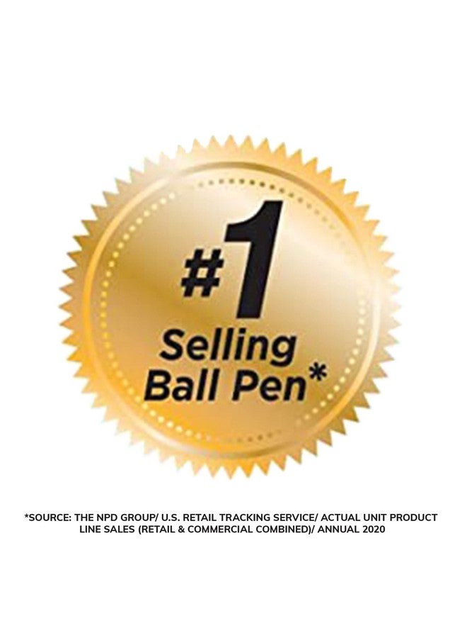 بيك قلم حبر جاف راوند ستيك إكسترا لايف، أسود، عبوة من 36 قلم - Image 5