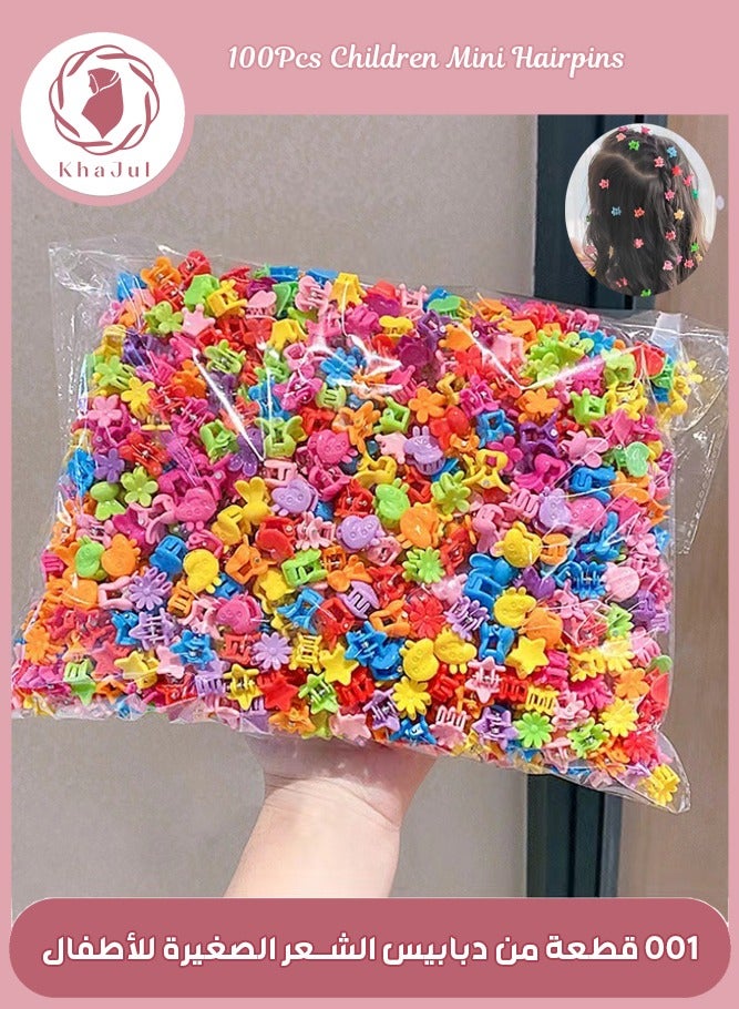 خاجول 100 قطعة من مشابك الشعر الصغيرة، مشابك شعر على شكل نجمة جميلة بألوان متنوعة للشعر الناعم وإكسسوارات شعر صغيرة للفتيات والأطفال - Image 4