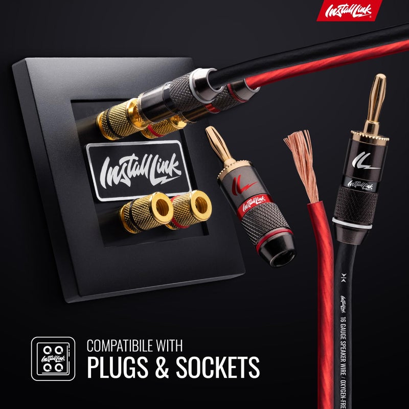 Install Link 16 AWG Gauge Speaker Wire (OFC) Cable Stereo, Car or Home Theater (100 Feet) - Image 5