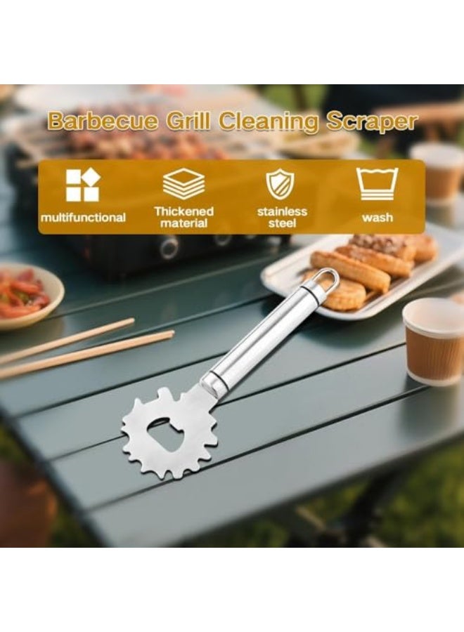 Luckam Grill Cleaning Scraper, Stainless Steel BBQ Brush Tool for Gas, Charcoal, Pellet Grills, Heavy-Duty, Rustproof, Multi-Surface Scraper Cleaning Tool and Kitchen Gadgets - Image 1