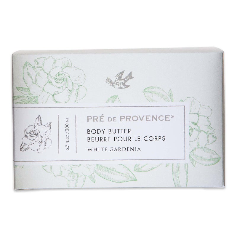 Pre De Provence مجموعة بري دو بروفانس زبدة الشيا غنية بزبدة الجسم كريم مرطب مهدئ ومرطب للنساء، 6.7 أونصة سائلة، ياسمين أبيض - Image 2