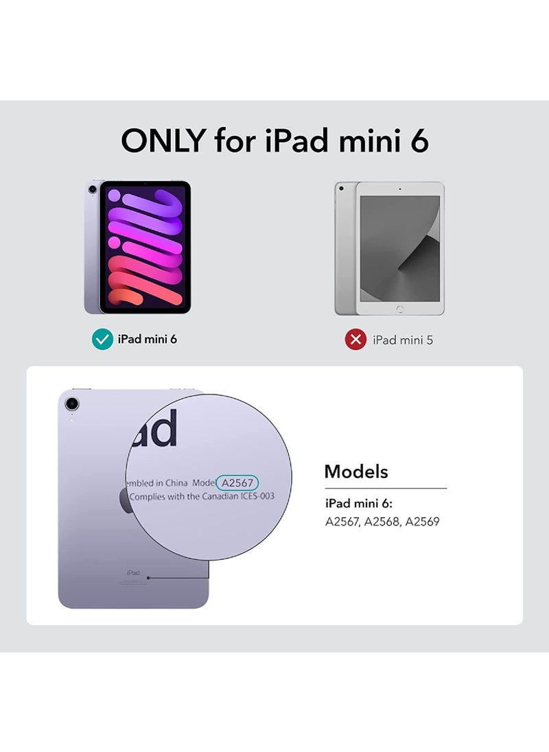Rebound Series iPad Mini 6 Case (8.3” 2021) – Magnetic Auto Sleep/Wake Cover with Two-Way Stand & Apple Pencil 2 Support