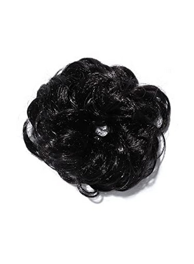 CHANDERKASH Pack of 1 Synthetic Hair Bun Extension Artificial Juda For Women And Girls (Black)|Puff Juda Bun Shaper |Messy Bun Scrunchie - Image 1