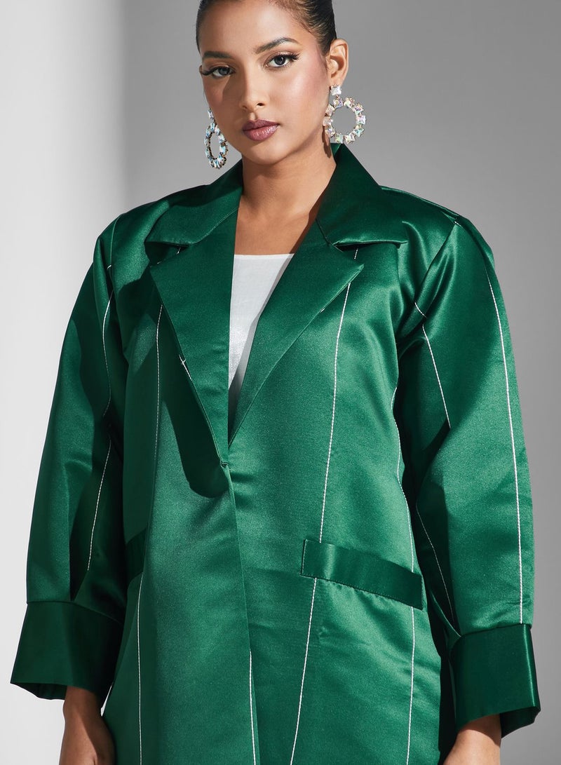 آرا عباية محبوكة بتصميم مخطط - Image 3