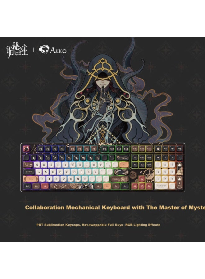 Akko 5108b Plus The Master Of Mystery Collaboration Mechanical Keyboard By Kailh Three-mode Rgb Hot-swappable Pbt Sublimation Gaming Keyboard - Image 1