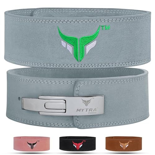 Mytra Fusion Leather Powerlifting Belt for Men and Women (10MM Thick & 4" Wide) - Premium Weight lifting Belt with Adjustable Lever Buckle for Gym, Squats, Bodybuilding & Deadlifts - Image 1