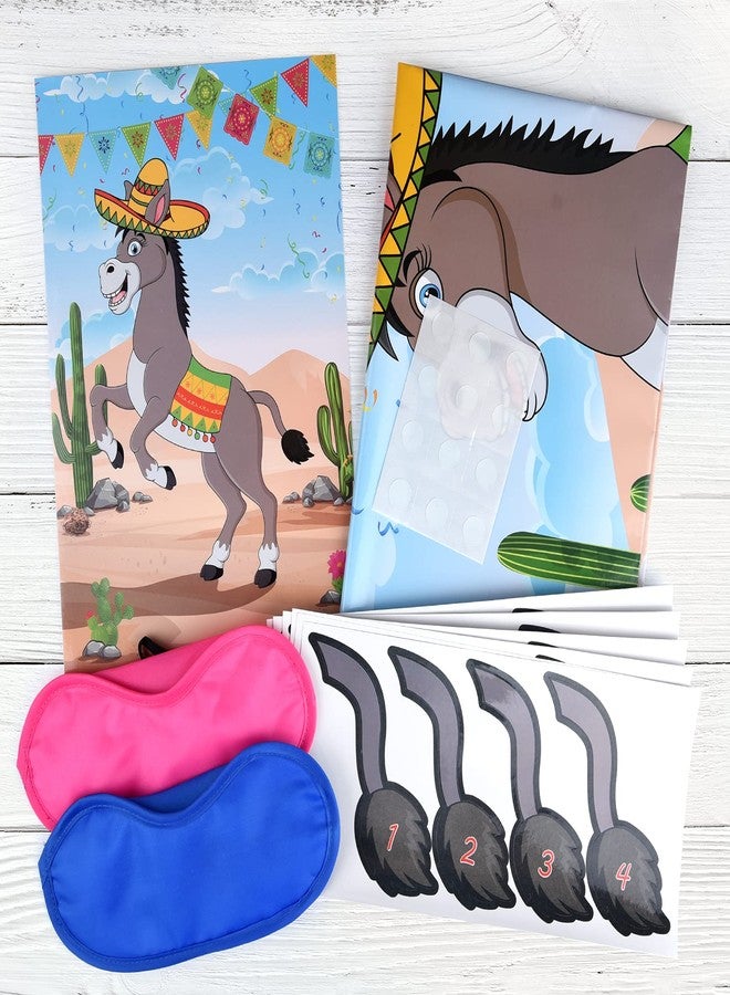 KUUQA Pin The Tail on The Donkey Party Game, Mexican Donkey Party Supplies, Birthday Party Decorations, Mexican Fiesta Party Decorations - Image 4