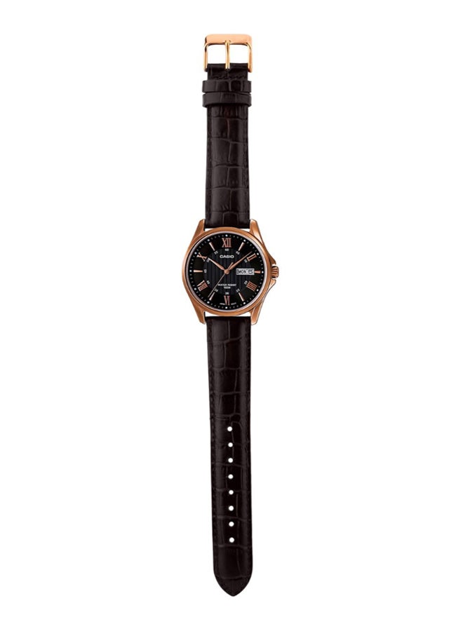 CASIO Men Leather Analog Watch MTP-1384L-1AVDF - Image 3