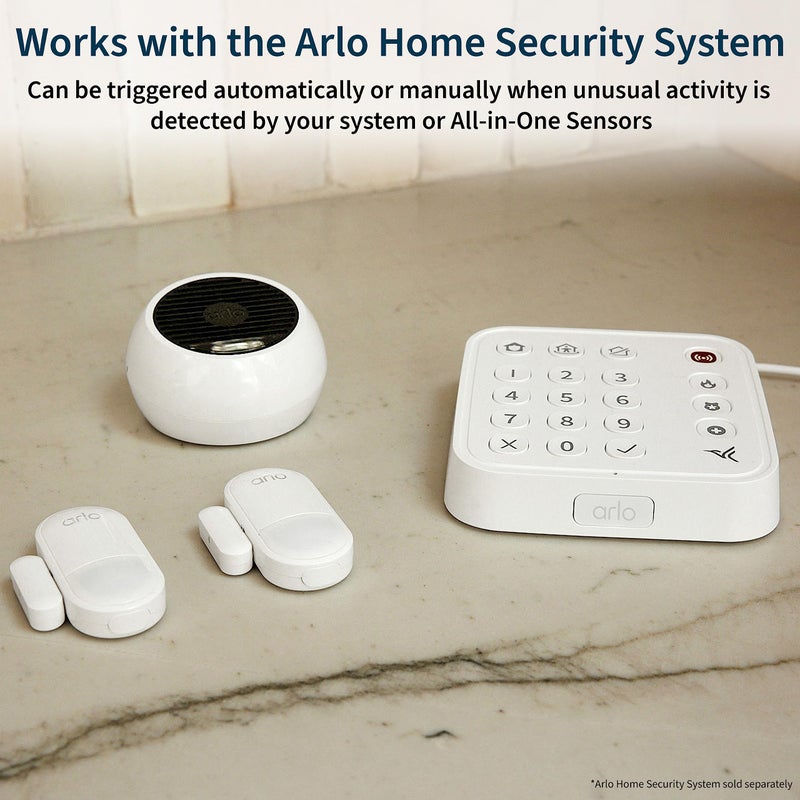 Arlo Wire-Free Outdoor Siren Weather Resistant, Built-in Siren, Strobe Light, Compatible with Arlo Home Security System SLB1001 - Image 3