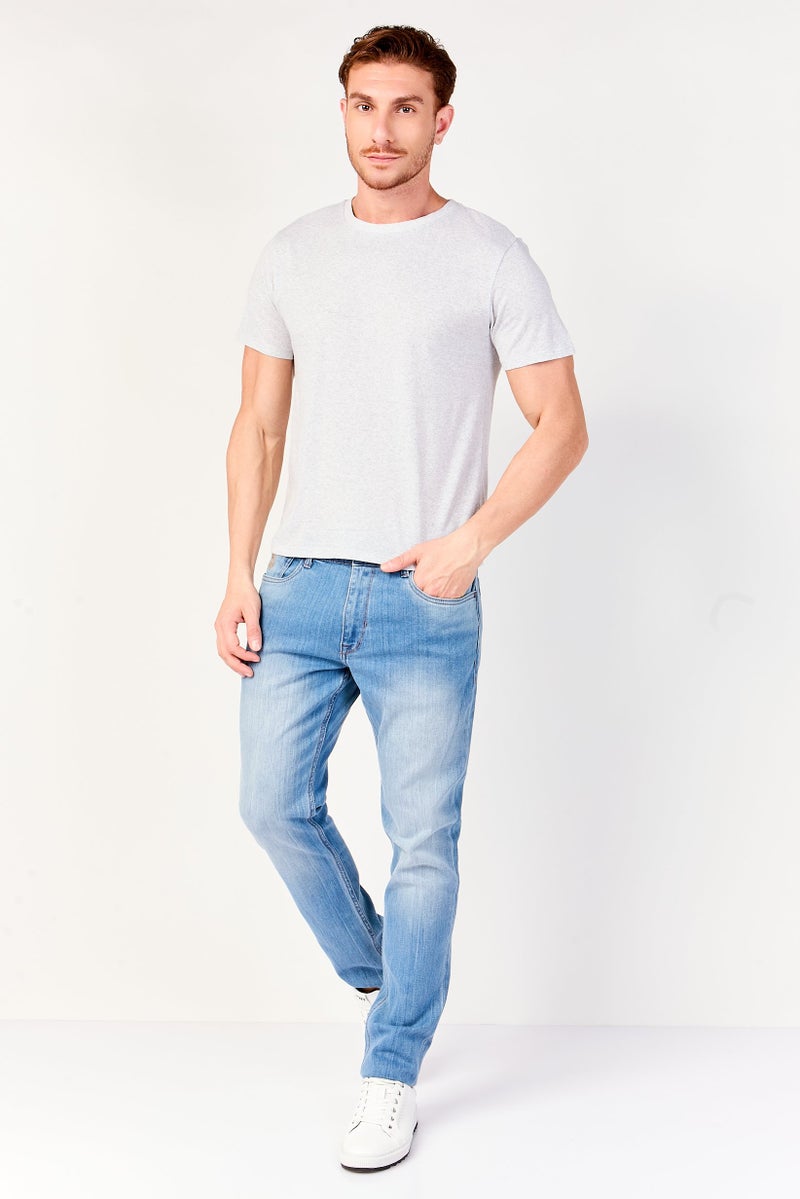 Frye Men 4 Pcs Crew Neck Short Sleeve Brand Logo T-Shirt, Grey - Image 2