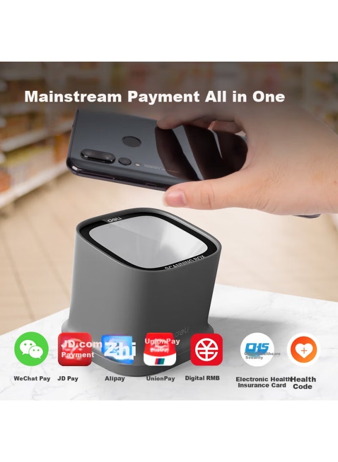 Deli Deli Barcode Scanner Box Scanning Gun Payment Cash Register Express Delivery Traceability Code Barcode Medical Insurance Supermarket Scanner Warehouse Inventory New Appearance Upgrade Aa628 - Image 3