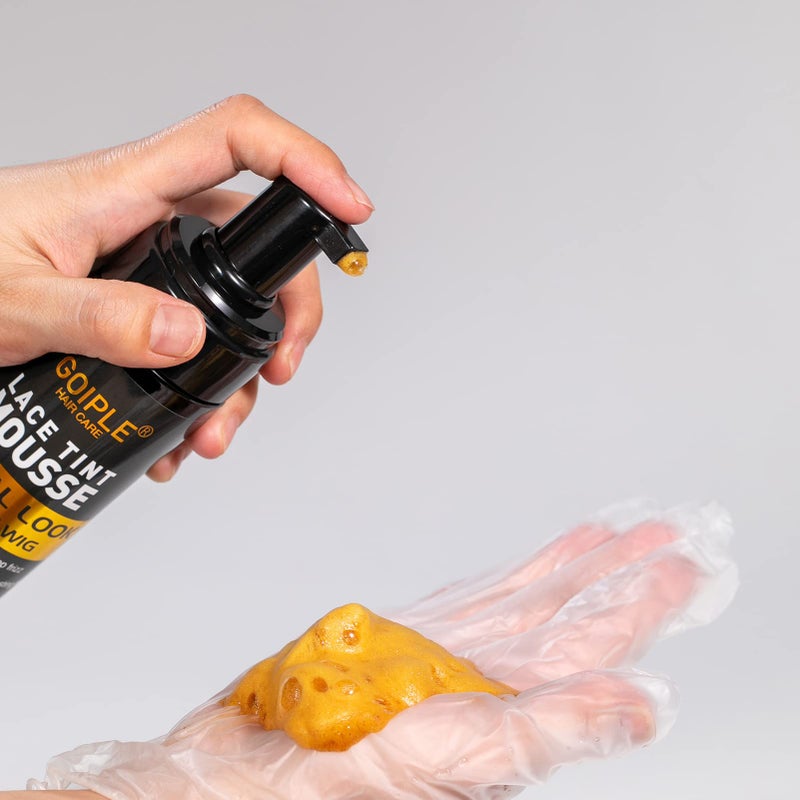 Goiple Lace Tint Melting Hair Mousse, 6.8 fl oz Lace Tint Mousse for Women Hair Wig Lace Wigs Toupees and Hairpieces Natural Finishing Lace Color, Lace Tint Mousse for Wigs Melts Lace Foam Tint(Light Brown) - Image 5