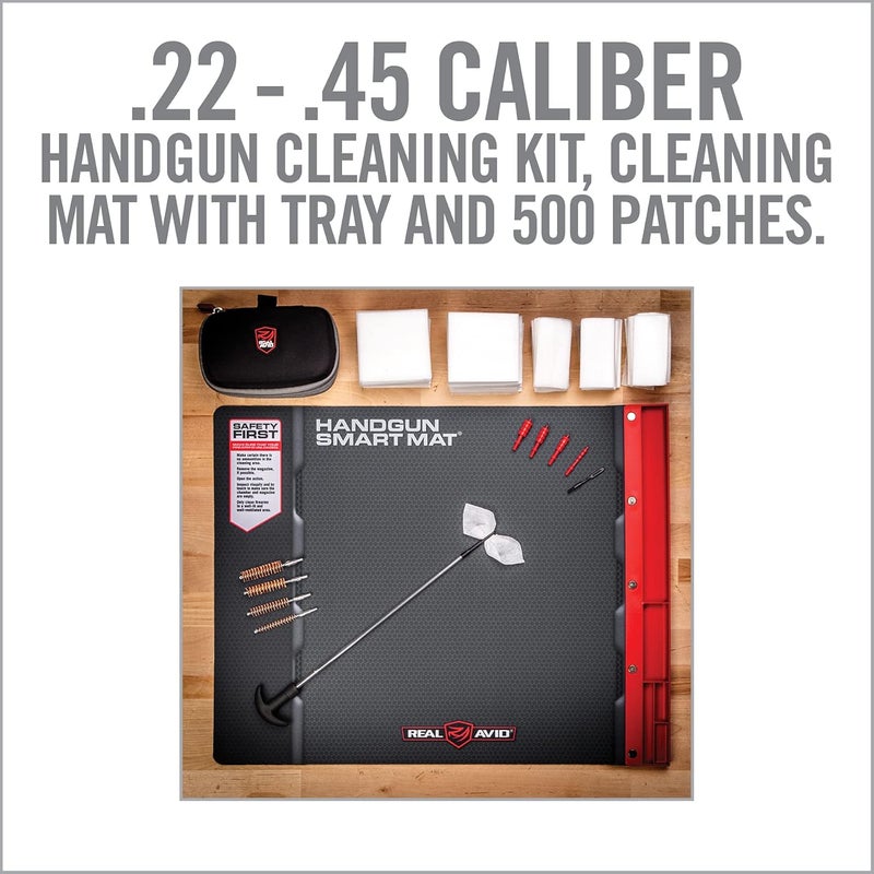 Real Avid Handgun Cleaning Kit | Includes Gun Cleaning Mat 19x16 with Magnetic Parts Tray & Gun Cleaning Supplies for 22, 357, 38, 380, 9mm, 40, 41, 44, 45 Caliber Pistols (Choose Style Below) - Image 3