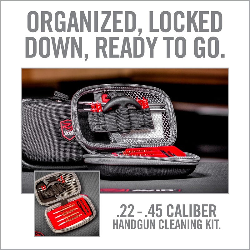 Real Avid Handgun Cleaning Kit | Includes Gun Cleaning Mat 19x16 with Magnetic Parts Tray & Gun Cleaning Supplies for 22, 357, 38, 380, 9mm, 40, 41, 44, 45 Caliber Pistols (Choose Style Below) - Image 2