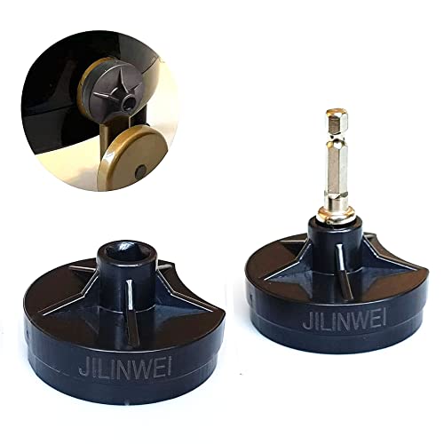 JILINWEI [2 Pack] Addi Knitting Machine Adapter with 1Pcs Hex Steel Bit Power Screwdriver Attachment for Drill,Quick Knit Power Adapter,Crank Handle Adapter for Addi Express/King Size - Image 1